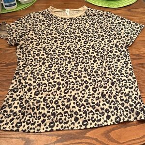Jellybean Tan animal print tee shirt